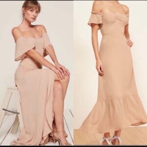 Reformation Butterfly Maxi Blush Dress Pink Size 2